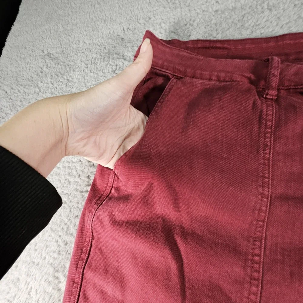 Judy Blue High Rise Seam Straight Jeans Womens 24W Burgundy Denim Preppy‎ Casual - Picture 3 of 16